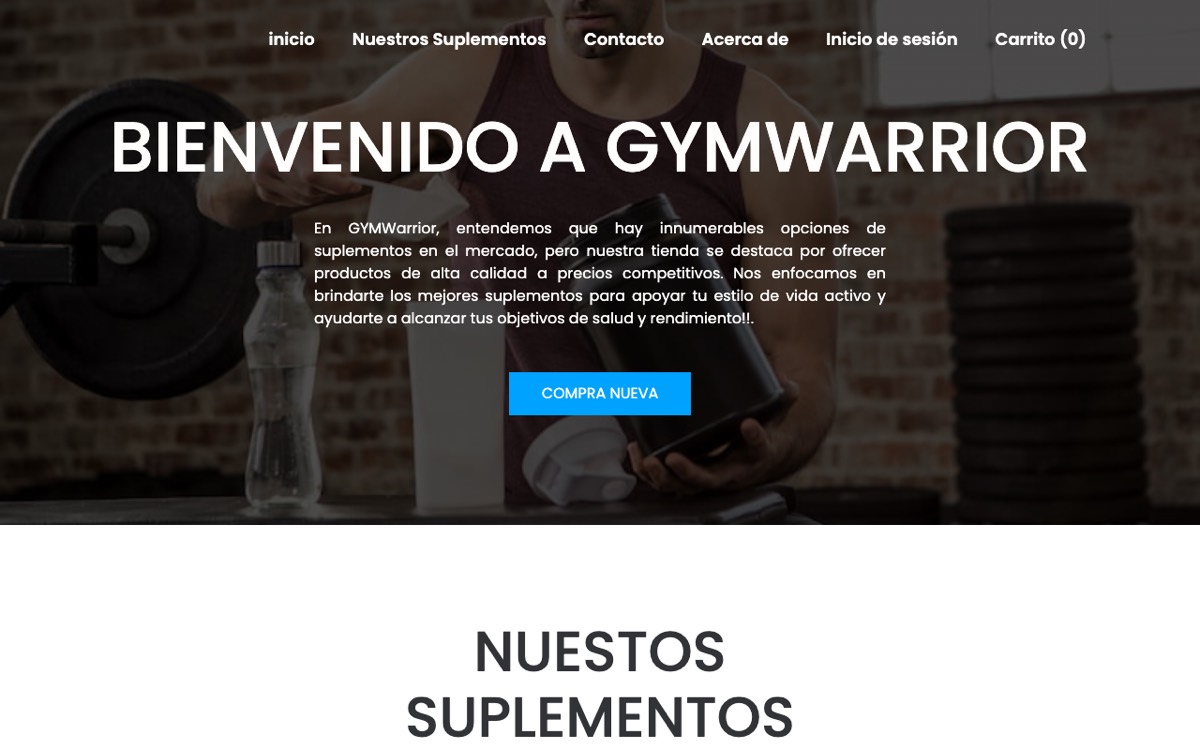 Portada de la tienda
